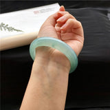 Natural Myanmar Jadeite 54-64mm Ice Light Bracelet Princess Jewelry