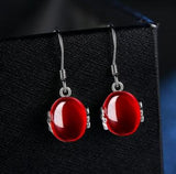 925 Silver Needle Gemstone Earrings