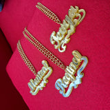 Mirrow Acrylic Name Pendant Necklace Laser Jewelry Heart Choker C21