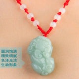 Natural Burmese Jadeite Animal Amulet Pendant, Princess Jewelry