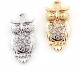20PCS 12x25mm Owl Pendant Charm DIY Accessories For Floating Locket Jewelrys