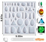 DIY Earrings Silicone Mold Crystal Epoxy Necklace Pendant Resin Geometric Heart