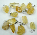 Natural Stone Turquoise Quartz Crystal Irregular Shape Pendant
