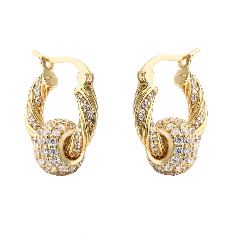 HECHENG Zircon Rhinestone Tassel Earrings for Women Hip hop Party Jewelry