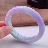 Natural Burmese Light Purple Jadeite Bracelet 54-64mm