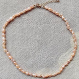 Baroque Pearl Necklace 5-6mm Small Rice Fine Jewelry Freshwater Choker