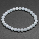 Aquamarine Single Circle Bracelet 6 8 10mm Beads