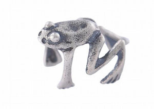 925 Sterling Silver Frog Cuff Ear Clip Earrings