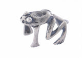 925 Sterling Silver Frog Cuff Ear Clip Earrings