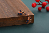 Unique Rose Micro Wax Inlay Drop Earrings with Colorful Stones