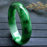 Zheru Jewelry Natural Burmese Jade Two-tone Bracelet