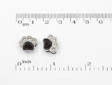 20PCS 8MM Paw Slide Charms Rhinestones Fit 8mm Leather Wristband Keychains