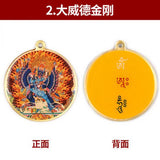 Tibetan Buddhist Pure Copper Protector Statue Necklace