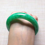 Zheru Jewelry Natural Jadeite Light Green 54-62mm Bracelet Princess Gift
