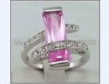 Pink Crystal Ring Size 7 8 9 Gorgeous Jewelry