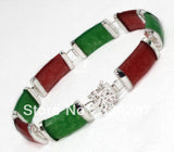 Natural Jade Shell Bracelet, Red/Green/Mixed Colors
