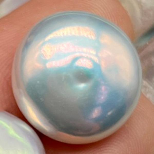 15-16mm Freshwater Button Baroque Pearl Coin Round Shape Bead