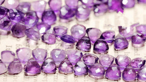 10pcs Amethyst Faceted Loose Beads for DIY Jewelry Making Necklace