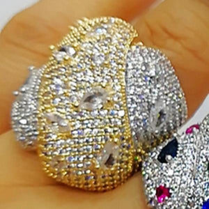 Baguette Zircon CZ Crystal Wedding Ring for Women