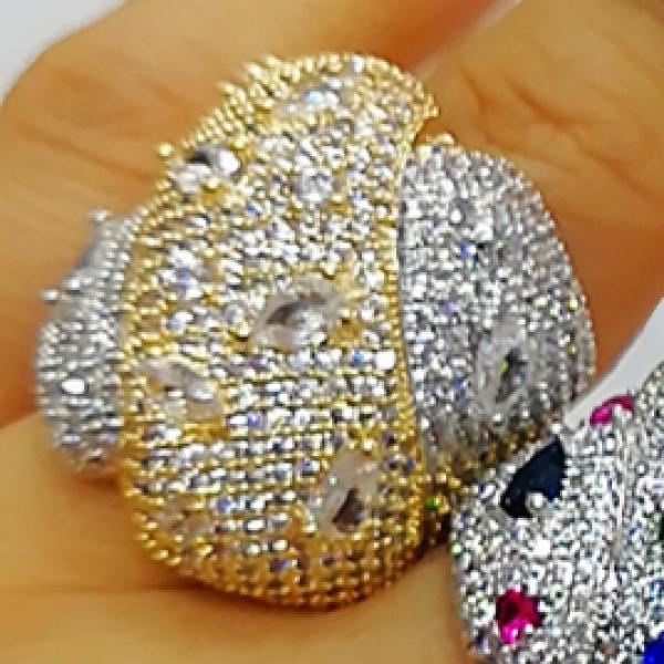 Baguette Zircon CZ Crystal Wedding Ring for Women