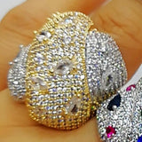 Baguette Zircon CZ Crystal Wedding Ring for Women
