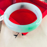Natural Jadeite Bracelet Double 54-62mm Female Jade Bracelet Gift Certificate