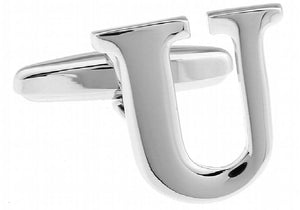 Men's English Letter Cufflinks Wholesale&retail Silver Copper Novelty Gift