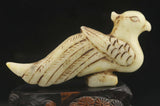 Vintage Hand Carved Jade Bird Statue