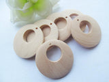 100pcs 30mm Unfinished Wood Earring Pendant DIY Accessory