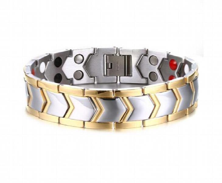 Titanium Steel Health Magnet Care Stone Bracelet Bangle