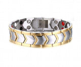 Titanium Steel Health Magnet Care Stone Bracelet Bangle