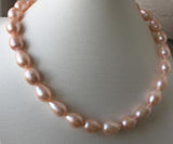 Baroque Pink Pearl Necklace 18 Inch 14K