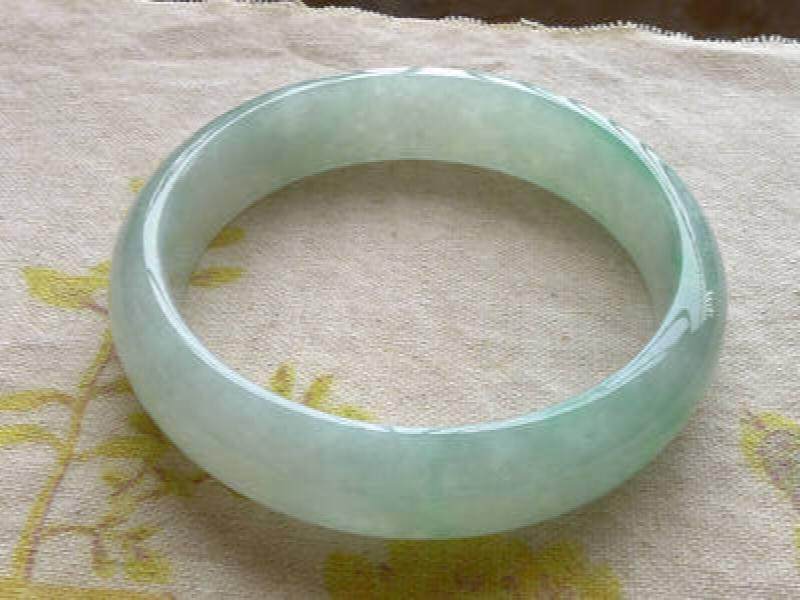 Zheru Jewelry Natural Myanmar Jadeite 54-64mm Light Bracelet Princess Jewelry