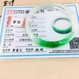 Natural Green Jadeite Bracelet 54-62mm Double Female Jade Gift Certif