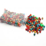 300Pcs Wooden Beads Round Spacer Natural Wood Charms DIY Jewelry Making 8mm