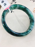 Natural Jadeite Bracelet Oil Cyan 54-62mm Female Jade Bracelet