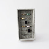 Velvet Jewelry Tray Ring Display Stand Box 7 Slot