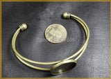 10pcs Bronze Bracelet Blanks, 25mm Tray DIY Accessory