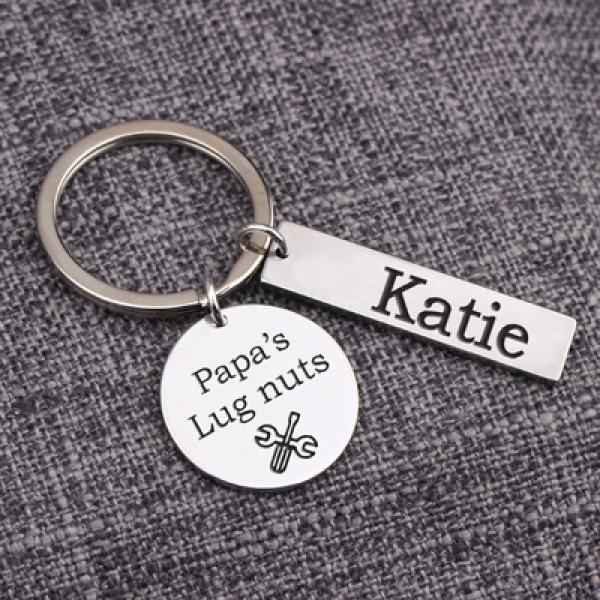 Personalized Kids Names Keyring for Dad - Family Memorial Gift