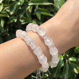 Fengbaowu Rock Quartz Bracelet Vase Flower Pot Beads Crystal Healing Stone
