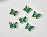 Copper Plated Crystal Zircon Butterfly Pendant DIY Set