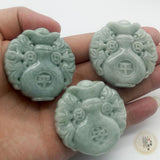 Myanmar Emerald Vase Pendant Chinese Zodiac Rat Jade Lucky Amulet