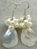 Freshwater Pearl Earrings S925 Sterling Silver Dangle Earrings