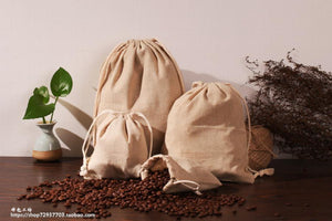 Linen Jute Drawstring Bags 8x10cm Pack of 50