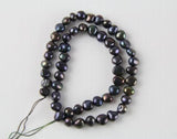 7MM Black Baroque Freshwater Pearl Beads Strand