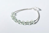 925 Silver Bracelet with Prehnite Stone Beads GTLS492