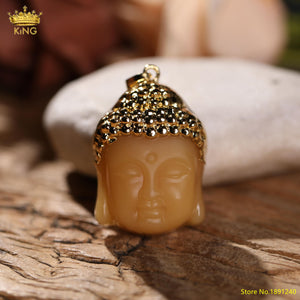 King Antique Jewelry Crystal Buddha Pendant Necklace