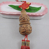 Safety Gourd Peach Wood Amulet Pendant, Car Adornment