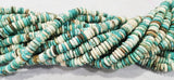 16inch Brown Turquoise Heishi Wheel 6-14mm Round Smooth Beads
