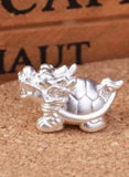 3D 999 Silver Fengshui Dragon-Turtle Beads
